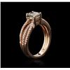 Image 3 : 14KT Rose Gold 1.71ctw Fancy Green Diamond Ring