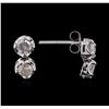Image 2 : 14KT White Gold 0.81ctw Diamond Earrings
