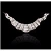 Image 2 : 18KT White Gold 8.81ctw Diamond Necklace