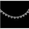 Image 2 : 13.14ctw Diamond Tennis Necklace - 18KT White Gold