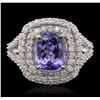 Image 1 : 14KT White Gold 2.61ct Tanzanite and Diamond Ring