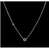 Image 2 : 0.21ctw Diamond Necklace - 14KT White Gold