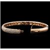 Image 3 : 4.21ctw Diamond Bangle Bracelet - 14KT Rose Gold