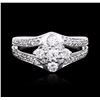 Image 1 : 14KT White Gold 1.00ctw Diamond Ring