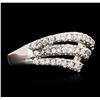 Image 2 : 14KT White Gold 0.35ctw Diamond Ring