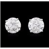 Image 1 : 14KT White Gold 3.20ctw Diamond Stud Earrings