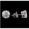 Image 2 : 14KT White Gold 3.20ctw Diamond Stud Earrings