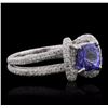 Image 2 : 14KT White Gold 1.42ct Tanzanite and Diamond Ring