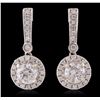 Image 1 : 14KT White Gold 1.62ctw Diamond Earrings