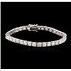 Image 1 : 14KT White Gold 8.20ctw Diamond Tennis Bracelet
