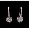 Image 1 : 1.00ctw Diamond Earrings - 14KT White Gold