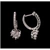 Image 2 : 1.00ctw Diamond Earrings - 14KT White Gold