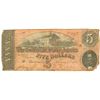 Image 1 : $5 1864 Richmond Virginia Confederate States of America Bank Note