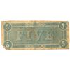 Image 2 : $5 1864 Richmond Virginia Confederate States of America Bank Note