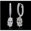 Image 2 : 18KT White Gold 2.54ctw Diamond Earrings