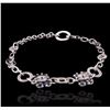 Image 2 : 14KT White Gold 2.56ctw Sapphire and Diamond Bracelet