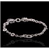 Image 3 : 14KT White Gold 2.56ctw Sapphire and Diamond Bracelet