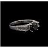 Image 2 : 2.61ctw Black Diamond Ring - 18KT White Gold