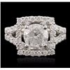 Image 1 : 18KT White Gold 2.55ctw Diamond Ring