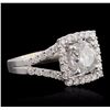 Image 2 : 18KT White Gold 2.55ctw Diamond Ring