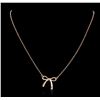 Image 1 : 14KT Rose Gold Bow Necklace