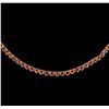 Image 2 : 32.26ctw Orange Sapphire Necklace - 14KT White Gold