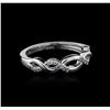Image 2 : 14KT White Gold 0.08ctw Diamond Ring