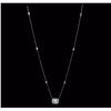 Image 2 : 14KT White Gold GIA Certified 1.70ctw Diamond Necklace