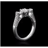 Image 3 : 18KT White Gold 1.07ctw Diamond Ring