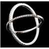 Image 2 : 14KT White Gold 0.61ctw Diamond Ring