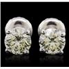 Image 1 : 14KT White Gold 1.21ctw Diamond Solitaire Earrings