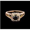 Image 1 : 1.30ctw Black Diamond Ring - 14KT Rose Gold