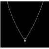 Image 1 : 14KT Yellow Gold 0.40ct Diamond Pendant With Chain