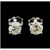 Image 1 : 1.32ctw Diamond Stud Earrings - 14KT White Gold