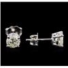 Image 2 : 1.32ctw Diamond Stud Earrings - 14KT White Gold