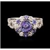 Image 1 : 14KT White Gold 1.85ctw Tanzanite and Diamond Ring