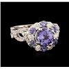 Image 2 : 14KT White Gold 1.85ctw Tanzanite and Diamond Ring