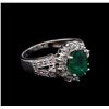 Image 2 : 1.92ct Emerald and Diamond Ring - 14KT White Gold