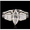 Image 1 : 14KT White Gold EGL Certified 1.70ctw Diamond Ring