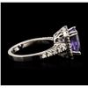 Image 3 : 14KT White Gold 2.05ct Tanzanite and Diamond Ring