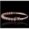 Image 2 : 14KT Rose Gold 2.10ctw Diamond Bracelet