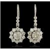 Image 1 : 14KT White Gold 3.72ctw Diamond Earrings