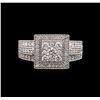 Image 1 : 0.78ctw Diamond Ring - 14KT White Gold