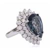 Image 2 : 14KT White Gold 12.42ct Topaz and Diamond Ring