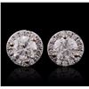 Image 1 : 18KT White Gold 1.53ctw Diamond Earrings