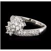 Image 2 : 14KT White Gold 1.10ctw Diamond Ring