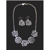 Image 1 : Reversible Sterling Maze Necklace and Earrings