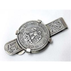 Sterling Silver Mexican Coin Money Clip