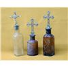 Image 1 : Antique Bottles with Rhinestone Cross Tops