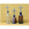 Image 2 : Antique Bottles with Rhinestone Cross Tops